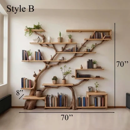 Tree Book Shelf Modern Bookshelf Driftwood Shelf