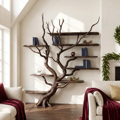Tree Bookshelf Driftwood Branch Floating Bookshelf