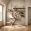 Tree Bookshelf Wall Mount Solid Wood Bookcase