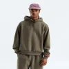 Unisex Graphic Pullover Hoodie - Taupe Green
