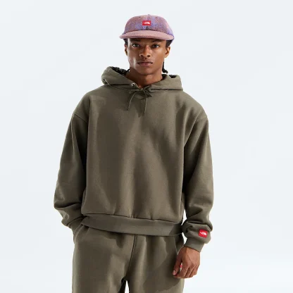Unisex Graphic Pullover Hoodie - Taupe Green