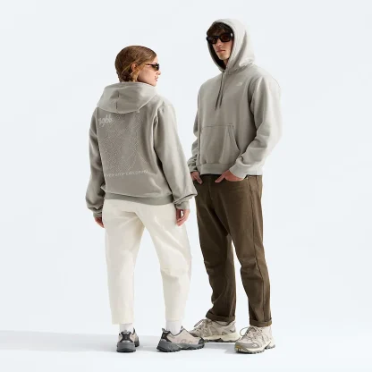 Unisex Relaxed Graphic Hoodie - Gray