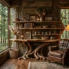 Vaelorin Sculpted Solid Wood Console Table With Shelves