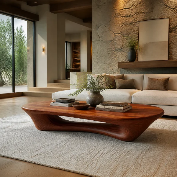 Valthera Sculpted Solid Wood Coffee Table SPA235732