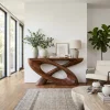 Veylora Sculpted Solid Wood Console Table