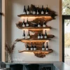 Vineflow Live Edge Floating Wine Rack Holder