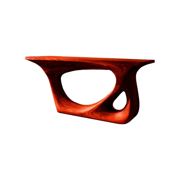 Virel Sculpted Solid Wood Console Table