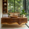 Virella Live Edge Solid Wood Floating Bathroom Vanity With Drawers
