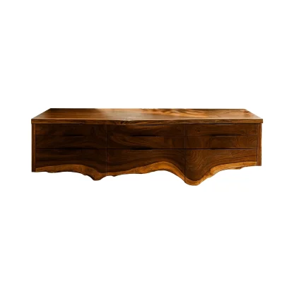 Virella Live Edge Solid Wood Floating Bathroom Vanity With Drawers