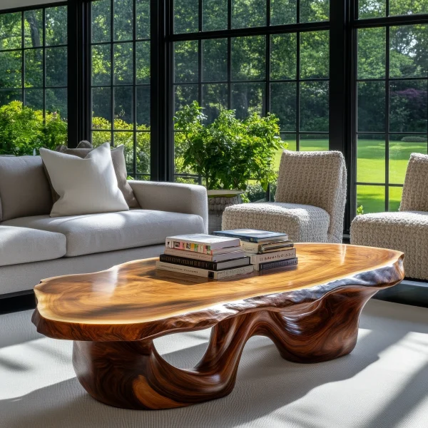 Virellan Live Edge Solid Wood Coffee Table