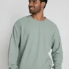 Waffle-Knit Long-Sleeve Lounge Top - Sage Green