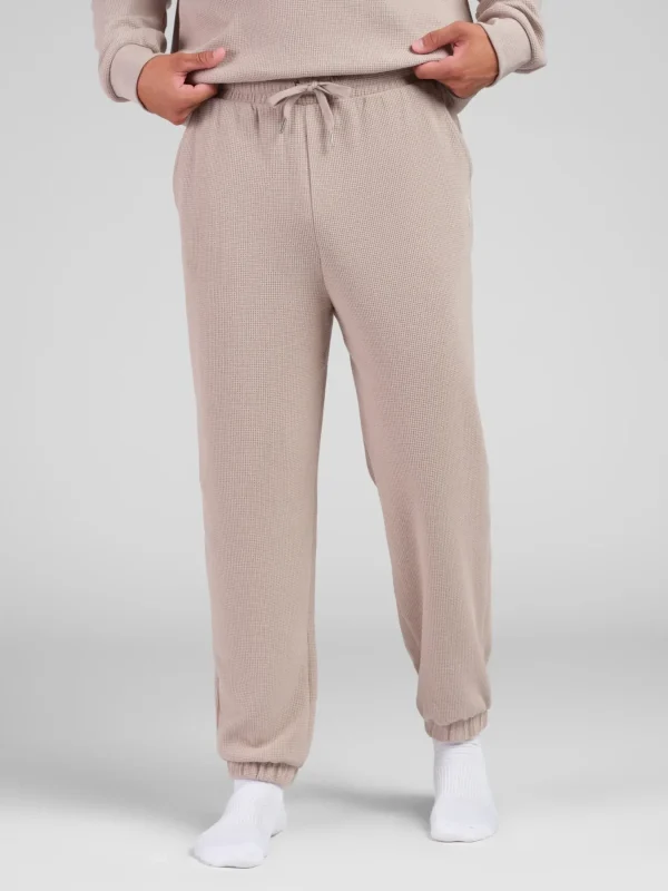 Waffle-Knit Lounge Joggers - Lagoon