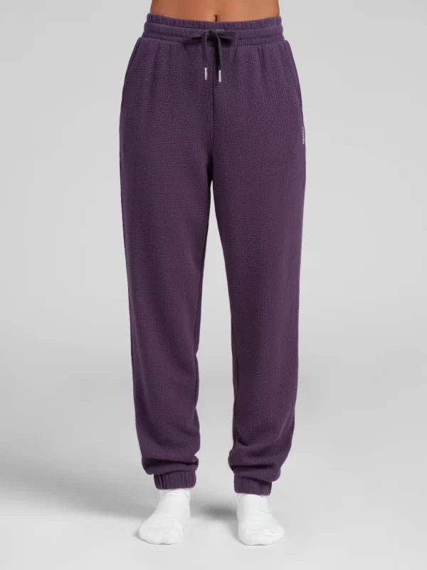 Waffle-Knit Lounge Joggers - Lagoon