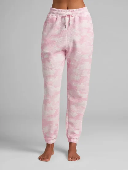 Waffle-Knit Lounge Joggers - Lagoon