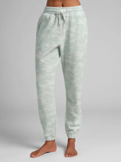 Waffle-Knit Lounge Joggers - Lagoon