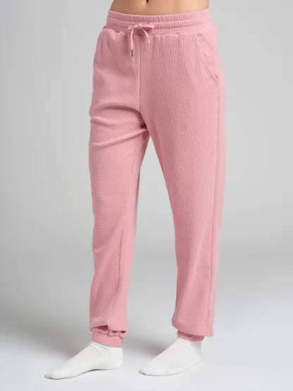 Waffle-Knit Lounge Joggers - Lagoon
