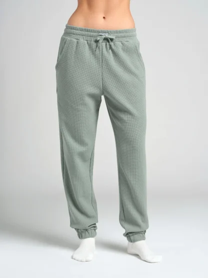Waffle-Knit Lounge Joggers - Lagoon