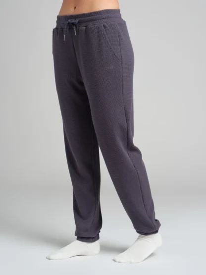 Waffle-Knit Lounge Joggers - Lagoon