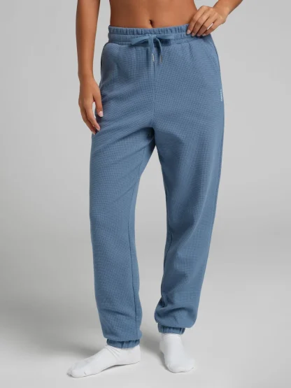 Waffle-Knit Lounge Joggers - Lagoon