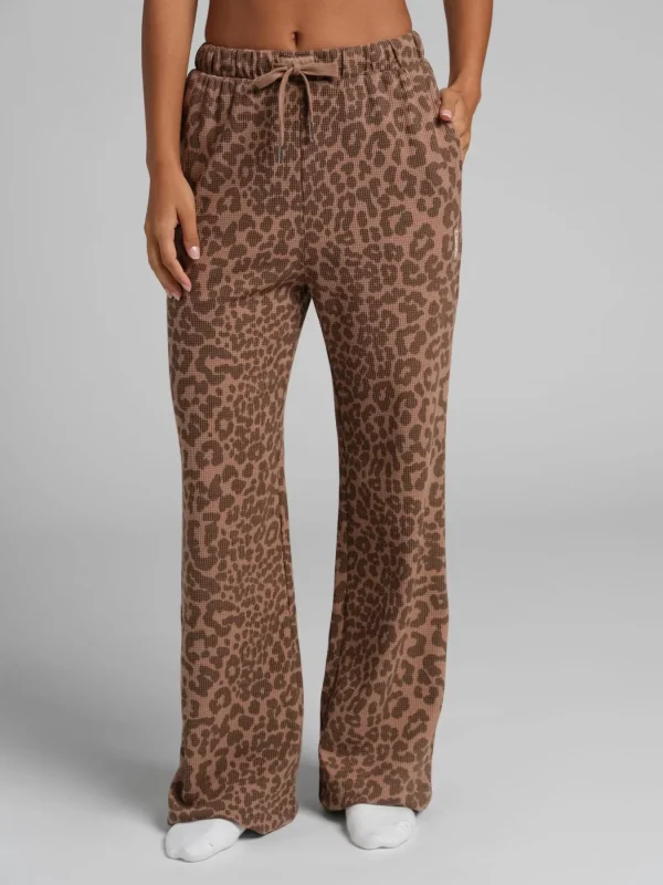 Waffle-Knit Lounge Pants - Sage Green