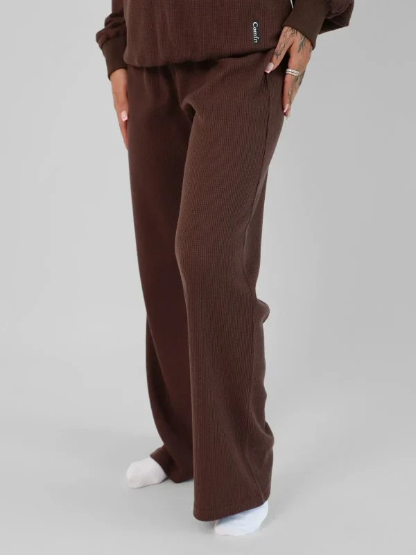 Waffle-Knit Lounge Pants - Sage Green