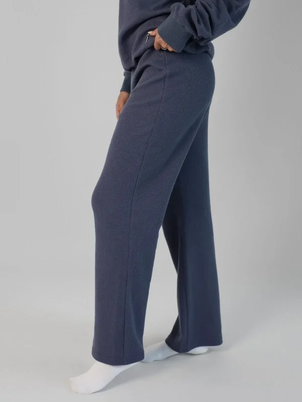 Waffle-Knit Lounge Pants - Sage Green
