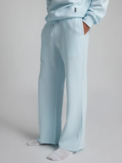 Waffle-Knit Lounge Pants - Sage Green