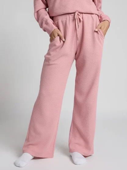 Waffle-Knit Lounge Pants - Sage Green