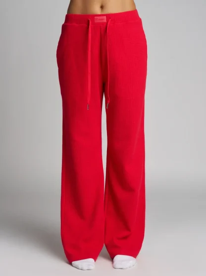 Waffle-Knit Lounge Pants - Sage Green