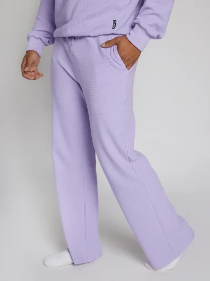 Waffle-Knit Lounge Pants - Sage Green