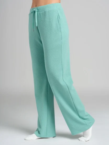 Waffle-Knit Lounge Pants - Sage Green