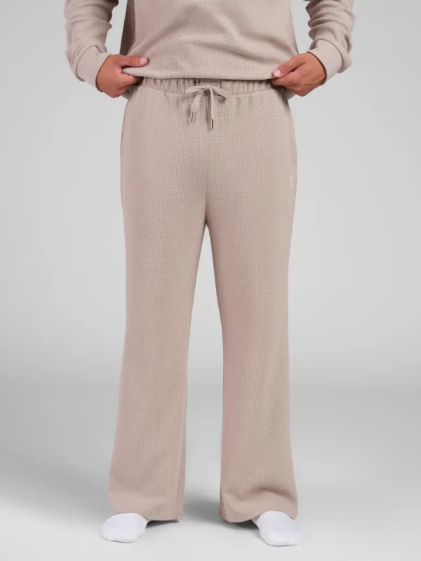Waffle-Knit Lounge Pants - Sage Green