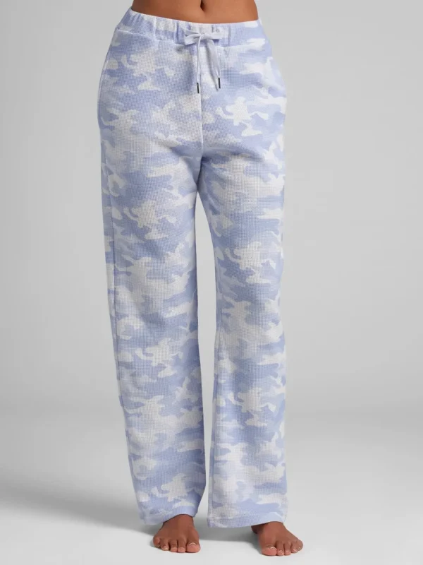 Waffle-Knit Lounge Pants - Sage Green