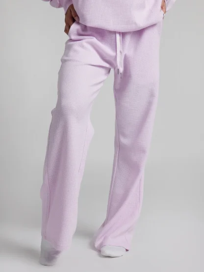Waffle-Knit Lounge Pants - Sage Green