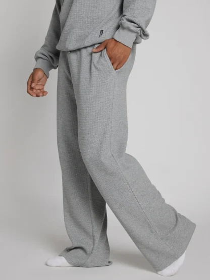 Waffle-Knit Lounge Pants - Sage Green