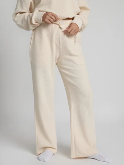 Waffle-Knit Lounge Pants - Sage Green