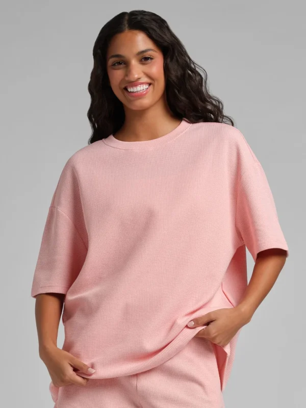 Waffle-Knit Lounge T-Shirt - Harbor