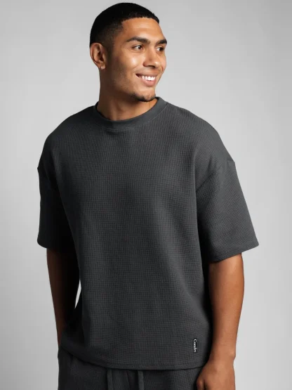 Waffle-Knit Lounge T-Shirt - Harbor