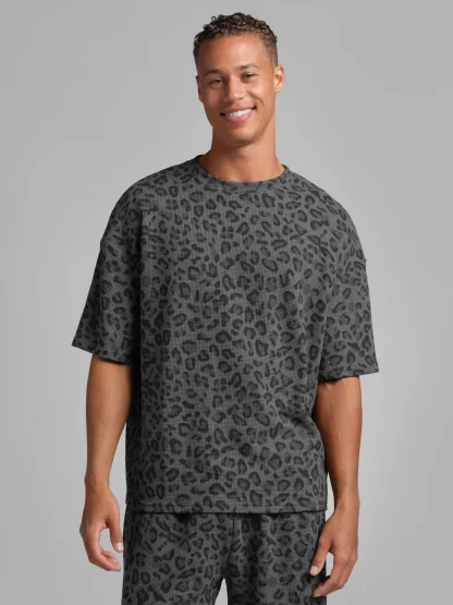 Waffle-Knit Lounge T-Shirt - Harbor