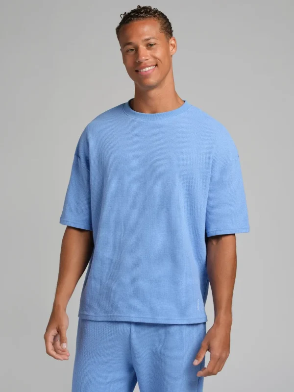 Waffle-Knit Lounge T-Shirt - Harbor