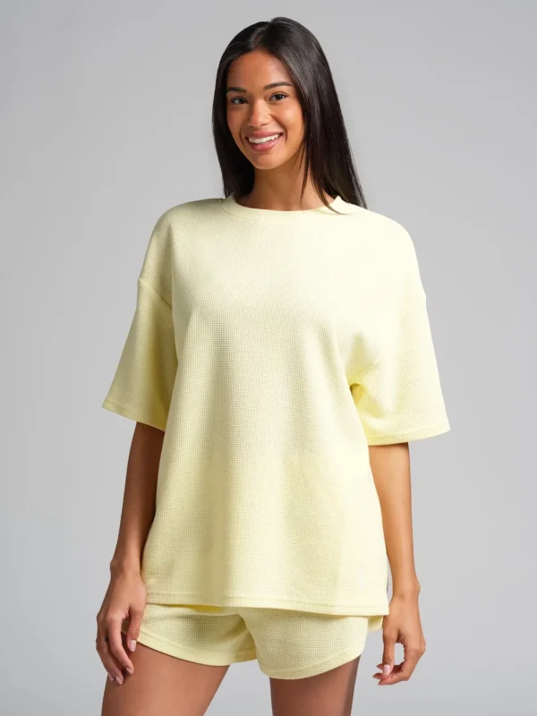 Waffle-Knit Lounge T-Shirt - Harbor