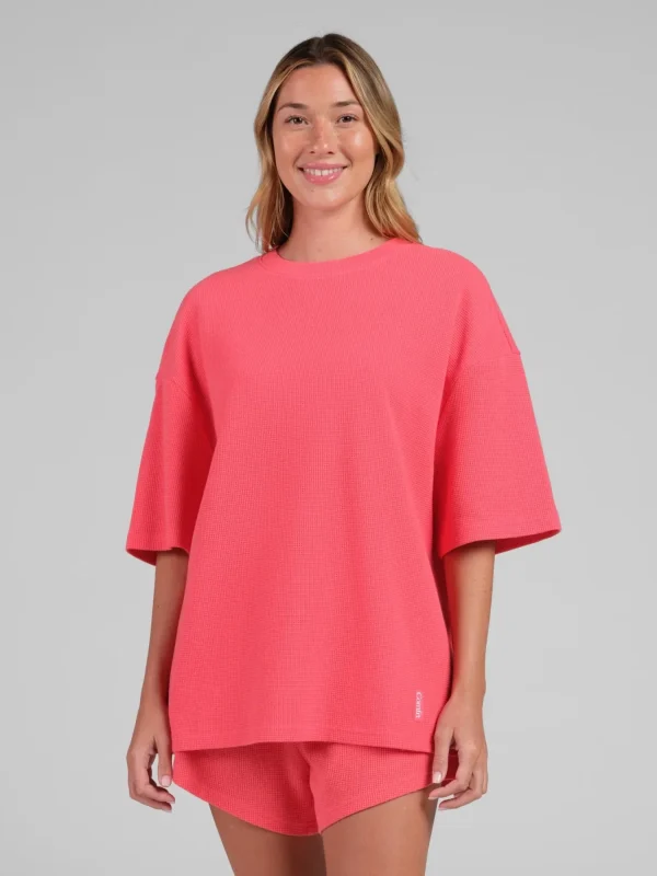 Waffle-Knit Lounge T-Shirt - Harbor