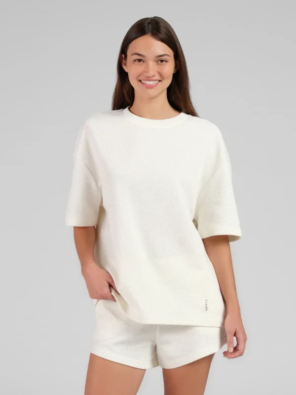 Waffle-Knit Lounge T-Shirt - Harbor