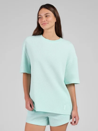 Waffle-Knit Lounge T-Shirt - Harbor