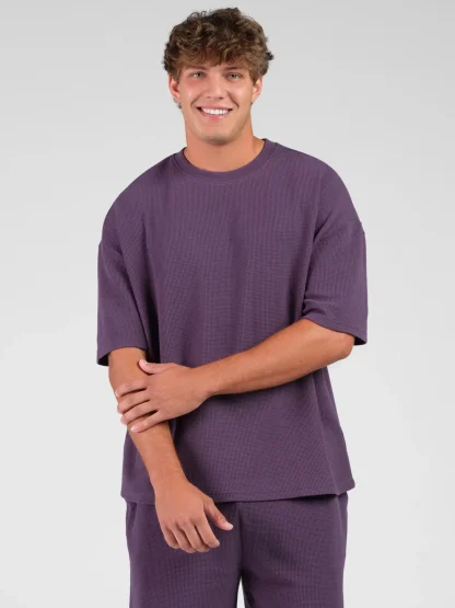 Waffle-Knit Lounge T-Shirt - Harbor