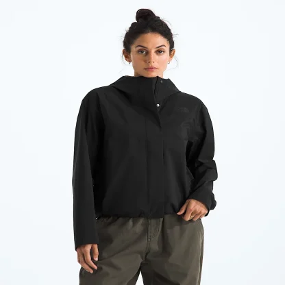 Women's 3-Layer Hooded Rain Jacket - Gray