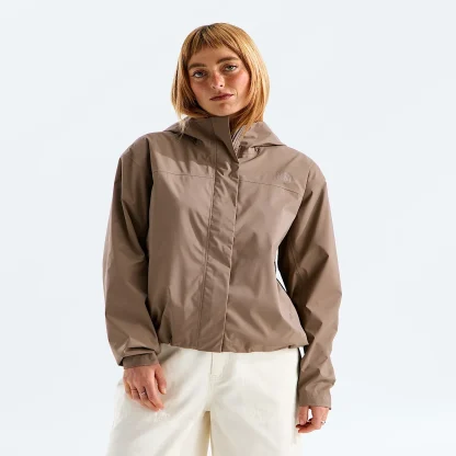 Women's 3-Layer Hooded Rain Jacket - Gray