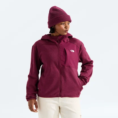 Women's Full-Zip Fleece Hooded Jacket - Black