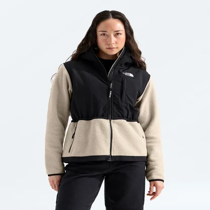 Women's Full-Zip Fleece Hoodie - White/Black