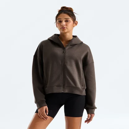 Women's Full-Zip Hooded Jacket - Black